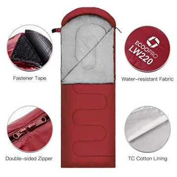 ECOOPRO Warm Weather Sleeping Bag - Compact & Waterproof