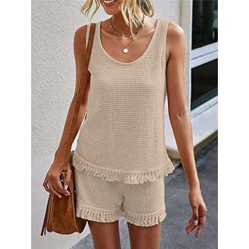 Avanova Women's Waffle Knit Lounge Sets for Summer Style