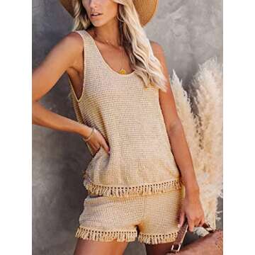 Avanova Women's Waffle Knit Lounge Sets for Summer Style