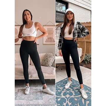 BALEAF High Waisted Leggings with Pockets for Women - Yoga & Workout Comfort