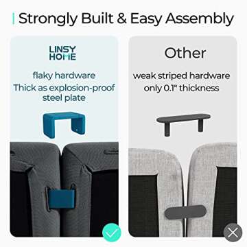 LINSY HOME Modular Sectional Sofa, Convertible Couch with Storage, Memory Foam, Set Ottomans, Small Loveseat Sofa Chaise for Space, Living Room, Dark Gray, (S900-B11-22)