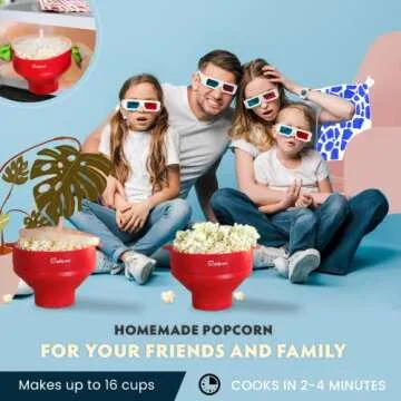 Salbree Collapsible Microwave Popcorn Popper for Healthy Snacking