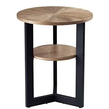 MODERION Round End Table - Stylish Storage for Any Space