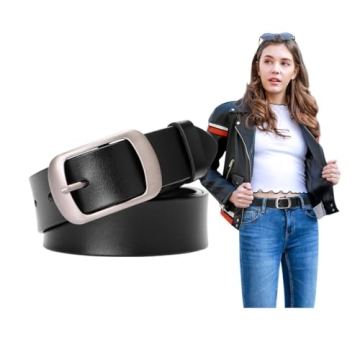 SUOSDEY Women's Leather Belt, Stylish & Adjustable