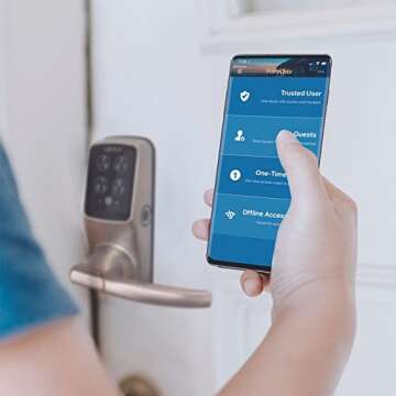 Lockly Secure Plus Bluetooth Smart Door Lock, Keyless Entry with PIN Genie® Digital Keypad, 3D Biom...
