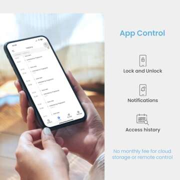 Lockly Secure Plus Bluetooth Smart Door Lock, Keyless Entry with PIN Genie® Digital Keypad, 3D Biometric Fingerprint Sensor Front Door Lock with Handle, Voice Control & Auto Lock - Latch Edition