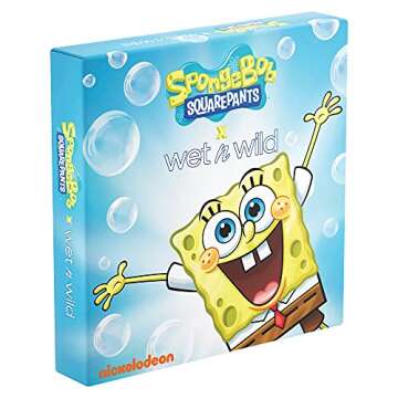 wet n wild SpongeBob Squarepants Makeup Collection PR Box - Makeup Set with Versatile Brushes, Unique Sponges,Vibrant Buildable & Blendable Palettes, Cruelty-Free & Vegan