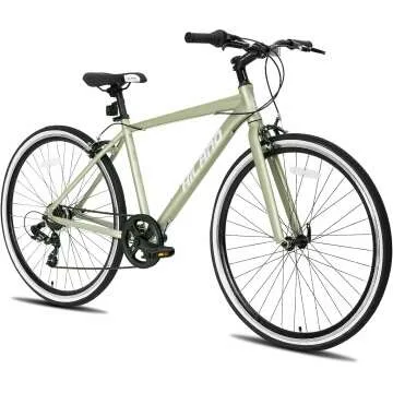 Hiland Hybrid Bike with Shimano 7-Speed for Adults