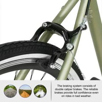 Hiland Hybrid Bike with Shimano 7-Speed for Adults