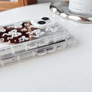 FLIRACON Love Heart Bow iPhone 13 Pro Mirror Case