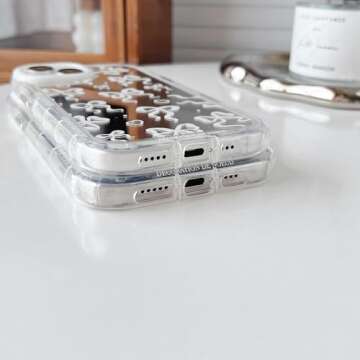 FLIRACON Love Heart Bow iPhone 13 Pro Mirror Case