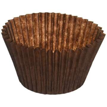 Brown Paper Cupcake Liners - MADE IN USA- Fluted Cupcake Holder Cups for Baking Muffins, - Food-Grad...