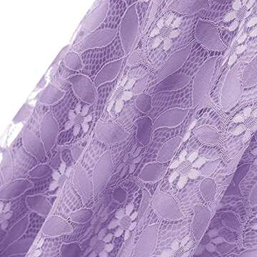 Stylish Floral Lace Cold Shoulder Dress for Women