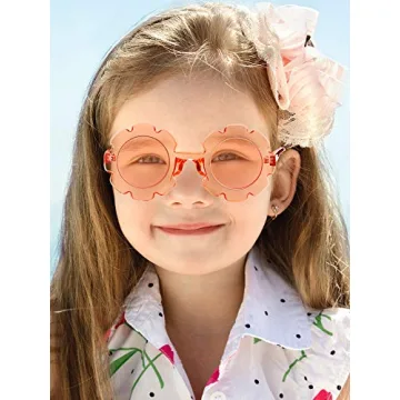 Kids Flower Sunglasses Set Durable Stylish Toddler Accessories