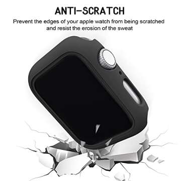 Mugust 4 Pack Hard PC Bumper Case Compatible with Apple Watch SE (2nd Gen) Series 6 Series 5 Series 4 40mm Without Screen Protector, Scratch Resistant Protective Frame Edge Cover for iWatch 40mm