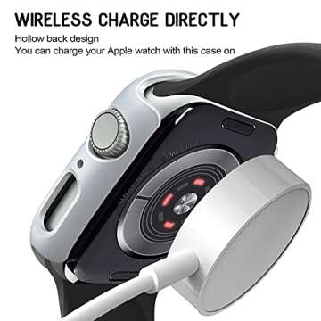 Mugust 4 Pack Hard PC Bumper Case Compatible with Apple Watch SE (2nd Gen) Series 6 Series 5 Series 4 40mm Without Screen Protector, Scratch Resistant Protective Frame Edge Cover for iWatch 40mm