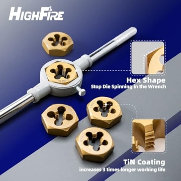 HIGHFIRE 86 PCS Tap and Die Set for Metalwork