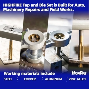 HIGHFIRE 86 PCS Tap and Die Set for Metalwork