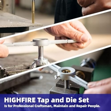 HIGHFIRE 86 PCS Tap and Die Set for Metalwork
