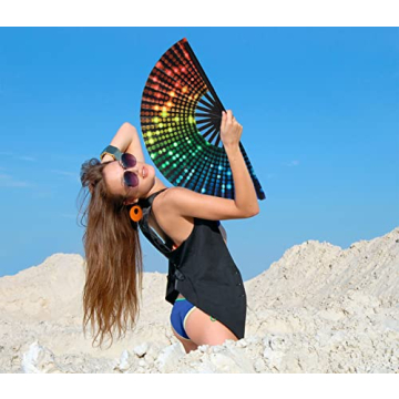Amajiji Large Folding Hand Fan - Stylish & Functional Cool