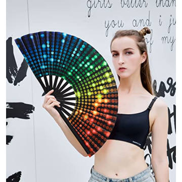 Amajiji Large Folding Hand Fan - Stylish & Functional Cool