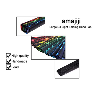 Amajiji Large Folding Hand Fan - Stylish & Functional Cool