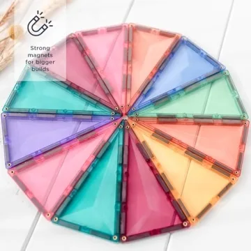 Connetix Magnetic Tiles 40 Piece Pastel Geometry Pack