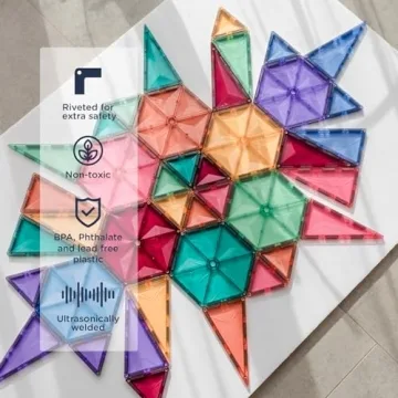 Connetix Magnetic Tiles 40 Piece Pastel Geometry Pack