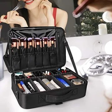Relavel Travel Makeup Bag - Portable Organizer for All