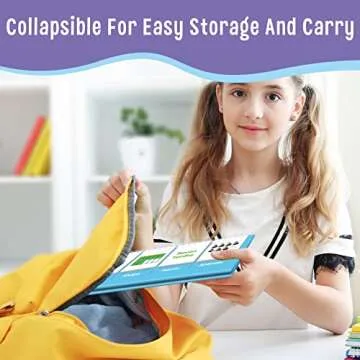 Fraction Flip Chart, 161 Double Sided Cards Freestanding Flip Chat with Fraction/Decimal/Percentage/Shape/Name/Animals, All Fractions From 1-10, Educational Math Learning Tool for School Supplies