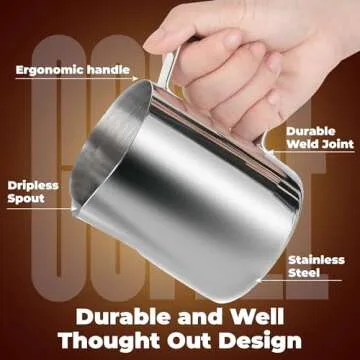 Rattleware Macchiato Milk Frothing Pitcher - 12 Oz Stainless Steel