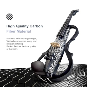 Premium Carbon Fiber Electric Violin Silent Professional