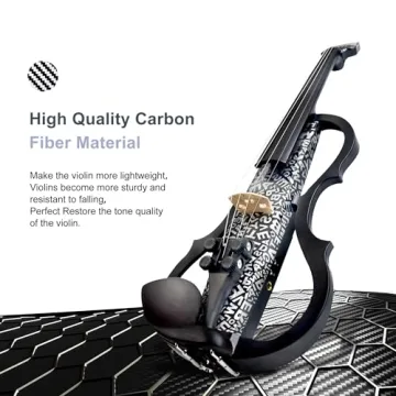 Premium Carbon Fiber Electric Violin Silent Professional