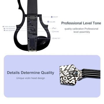 Premium Carbon Fiber Electric Violin Silent Professional