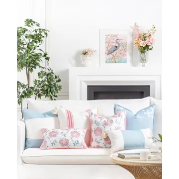 Hofdeco Coastal Throw Pillow Cover 20x20 Water Repellent