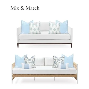 Hofdeco Coastal Throw Pillow Cover 20x20 Water Repellent