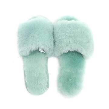 Millffy Women's Luxurious Sheepskin Slippers - Stylish & Comfortable