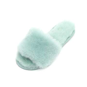 Millffy Women's Wool Fur Slippers for All-Day Comfort