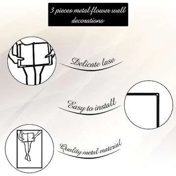 CHENGU 3 Pieces Metal Minimalist Abstract Woman Wall Art Line Drawing Wall Art Decor Single Line Female Home Hanging for Kitchen Bathroom Living Room