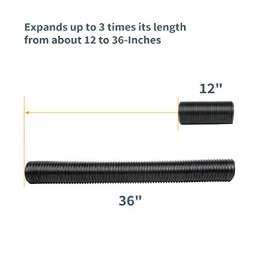 POWERTEC Flexible 4 Inch Dust Collection Hose for Woodworking