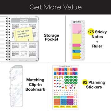 Global Printed Products 2022-2023 School Agenda for College Students and Teachers - 5.5x8.5 in Daily...