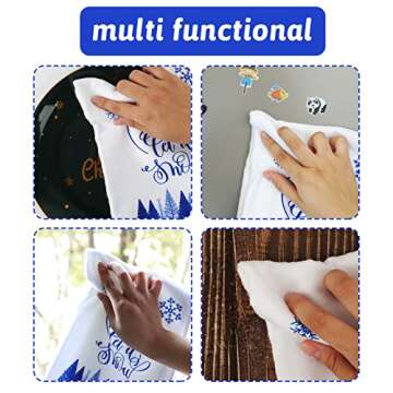 Christmas Kitchen Towels Snowflake Xmas Tree Dish Towels Let It Snow Decoration Winter Holiday Blue White Absorbent Dishcloths Home Kitchen Farmhouse Decor for Cooking Baking Cleaning Set of 4