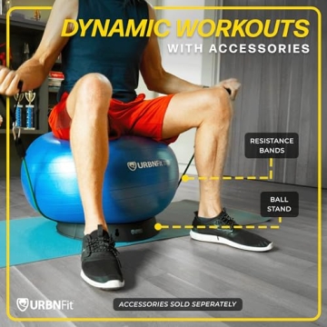 UrbnFit Anti-Burst Exercise Ball for Fitness and Office Needs
