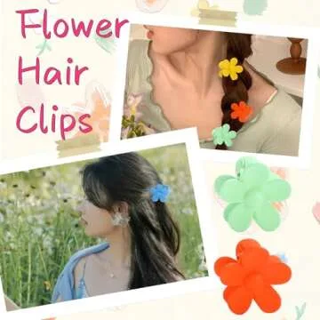 Drnytunk Mini Hair Clips - 16pcs Strong Hold Flower Clips