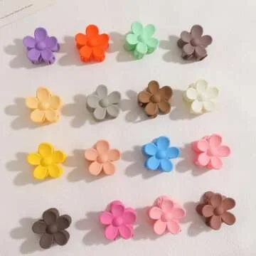 Drnytunk Mini Hair Clips - 16pcs Strong Hold Flower Clips