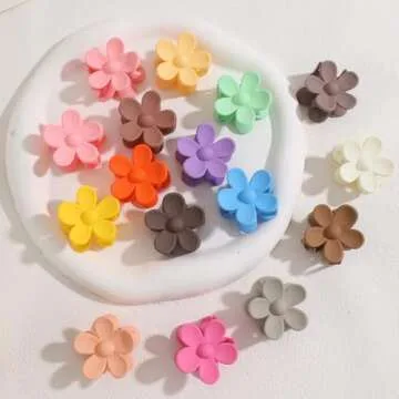 Drnytunk Mini Hair Clips - 16pcs Strong Hold Flower Clips