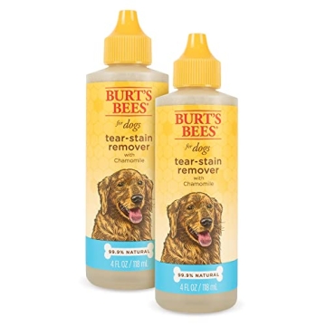 Burt's Bees for Pets Tear Stain Remover with Chamomile, 2pk, Natural Formulas, Dog Eye Cleaner