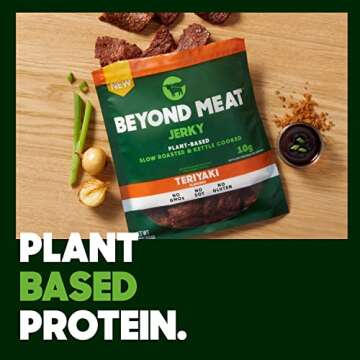 Beyond Meat Plant-Based Jerky, Original & Teriyaki Variety Pack, 10g Protein, 1oz Bags (10 Pack)