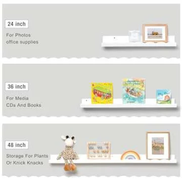 Fun Memories Picture Ledge Shelf Set - Stylish Storage