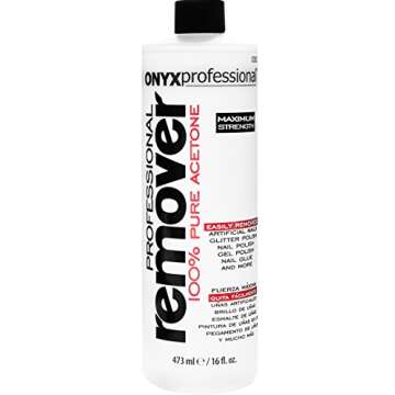 Onyx Professional 100% Acetone Nail Polish Remover, 16 Ounce